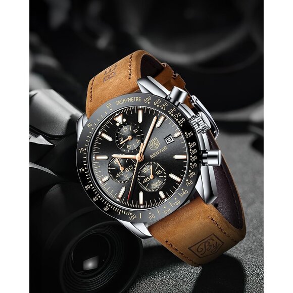 ⚡Waterproof Luminous Big Face Men's Wrist Watches Business Work Sport Casual - Picture 3 of 8